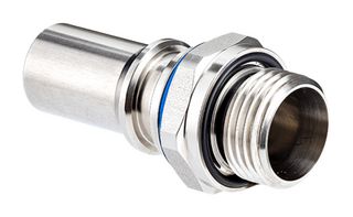 AMPHENOL LTW SQD-08PALM-PBE001 Liquid Cooling Connector, Blue Ring, Stainless Steel Body, Plug, G1/2" Male, Size DN10