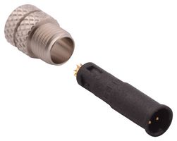 NORCOMP 850-004-103RLU1 Sensor Connector, VULCON M5 Series, M5, Male, 4 Positions, Solder Pin, Straight Cable Mount