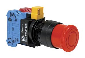 IDEC HW1B-V3F02-R Emergency Stop Switch, DPST-NC, Pushlock Turn Reset, Screw, 10 A, 110 V, 24 V