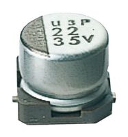 NICHICON UWT1V101MCL1GS SMD Aluminium Electrolytic Capacitor, Radial Can - SMD, 100 µF, 35 V, 2000 hours @ 85°C, Polar