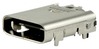 SAME SKY UJ31-CH-31-SMT-TR USB Connector, 30VDC, USB Type C, USB 3.2 Gen 2, Receptacle, 24 Ways, Surface Mount, Right Angle
