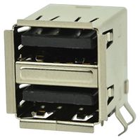SAME SKY UJ2-ADH-1-TH USB Stacked Connector, USB Type A, USB 2.0, 4 Ways, Right Angle