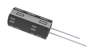 KEMET ESL107M063AG8AA Electrolytic Capacitor, 100 µF, 63 V, ± 20%, Radial Leaded, 10000 hours @ 105°C, Polar