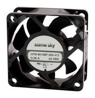 SAME SKY CFM-6015BF-025-200-20 DC Axial Fan, 5 V, Square, 60 mm, 15.5 mm, Ball Bearing, 10.74 CFM