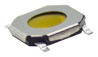 SAME SKY TS42-5252-09-Y-260-SMT-TR Tactile Switch, SPST-NO, Yellow, TS42 Series, Top Actuated, Surface Mount, Round - Without Button