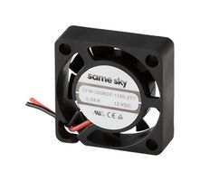 SAME SKY CFM-2010CF-1170-292-20 DC Axial Fan, 12 V, Square, 20 mm, 6 mm, omniCOOL, 1.56 CFM