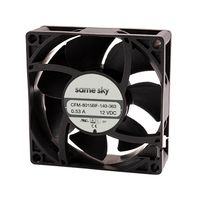 SAME SKY CFM-8020BF-245-401 DC Axial Fan, 24 V, Square, 80 mm, 20 mm, Ball, 44.14 CFM