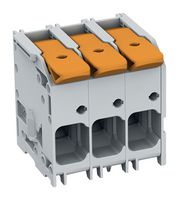 WAGO 2616-1107/020-000 Wire-To-Board Terminal Block, Grey, 10 mm, 7 Ways, 18 AWG, 4 AWG, 16 mm², Push In