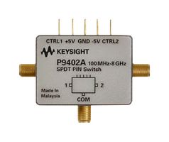 KEYSIGHT TECHNOLOGIES P9402A-AU Solid State PIN Diode Switch, SPDT, SMA Female, 3.2 dB Insertion Loss, 80 dB Isolation, 8 GHz