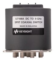 KEYSIGHT TECHNOLOGIES U7108A/-200-AU Coaxial Switch, SP8T, SMA Female, 0.575 dB Insertion Loss, 63 dB Isolation, 9 GHz, U7108x Series