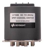 KEYSIGHT TECHNOLOGIES U7108B/-200-AU Coaxial Switch, SP8T, SMA Female, 0.85 dB Insertion Loss, 63 dB Isolation, 20 GHz, U7108x Series