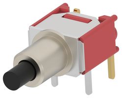 TE CONNECTIVITY - ALCOSWITCH DMPS4P4B3PPRG05 Pushbutton Switch, DMP Series, SPST-NC-DB, Off-(On), Plunger, Black