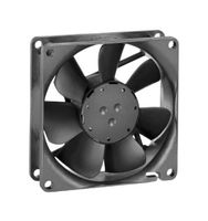 EBM-PAPST 9292506475 DC Axial Fan, 24 V, Square, 80 mm, 25.4 mm, Ball Bearing, 32 CFM