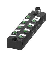 PHOENIX CONTACT 1197575 Sensor Distribution Box, A Coded, M12 Connector - 12 Pole, M8 Connector - 3 Pole, 8 Ports