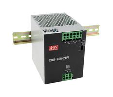 MEAN WELL XDR-960-24PI AC/DC DIN Rail Power Supply (PSU), Push-In, ITE, Industrial & Laboratory Equipment, 1 Output, 960 W