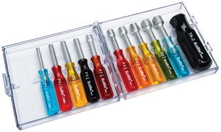 WELLER XCELITE PS120N Convertible Mini Nutdriver Set, 11 Pieces of 10x Mini Nutdrivers, Torque Amplifier Handle