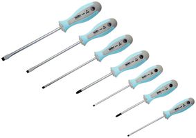 WELLER XCELITE XPE700 Screwdriver Set, #1/#2 Phillips, 1/8 x 4", 5/32 x 4", 3/16 x 6", 1/4 x 6", 5/16 x 6" Slotted, 7 Pcs