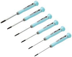 WELLER XCELITE XPTX600 Screwdriver Set, T5, T6, T7, T8, T10, T15 Torx, 6 Pieces, Pro Series