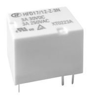 HONGFA HFD17/24-ZF-3 Signal Relay, 24 VDC, SPDT, 3 A, HFD17 Series, Through Hole, Non Latching