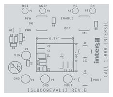RENESAS ISL8009AEVAL1Z Evaluation Board, ISL8009A, Synchronous Buck Regulator, 1.5A