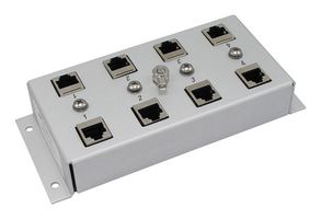L-COM CMSP-CAT6T-4 Surge Protector, Ethernet Surge Protector, 4 Ports, Panel