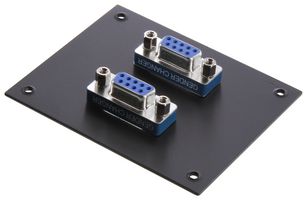 L-COM USP2DB9FB Patch Panel, D Sub Adapter, 2 Ports
