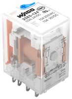WAGO 2585-124 Power Relay, 2CO, 24 V, 10 A, WAGO - 2585 Series, Quick Connect, DC