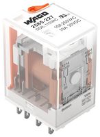 WAGO 2585-227 Power Relay, 2CO, 115 V, 10 A, WAGO - 2585 Series, Quick Connect, AC