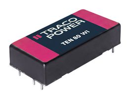 TRACO POWER TEN 80-4823WI Isolated Through Hole DC/DC Converter, ITE & Industrial, DIP, 4:1, 80 W, 2 Output, 15 V