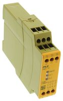 PILZ 774300 Safety Relay, 24 VAC/VDC, 3PST-NO, DIN Rail, 8 A, Screw