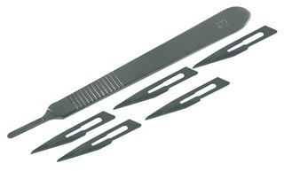 SHESTO KN1214/3/11 Scalpel Set Stainless Steel #3 Handle, 5x #11 Blades