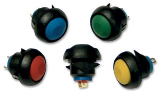 Apem IBR3SAD2 Switch, Spno, Round, Black , Element14