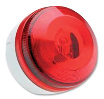 MOFLASH SIGNALLING X195-02WH-02FA Beacon, Xenon, Red, Steady, 28VAC, IP65, 104mm Dia., 73mm Height