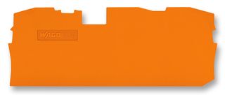 Wago 2010-1392 End Plate, For 3 Cond Tb, Orange