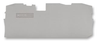 Wago 2010-1391 End Plate, For 3 Cond Tb, Grey