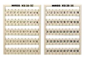 Wago 209-503. Marker Card, Horiz, 11-20, Card Of 100