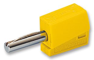 Wago 215-511 Banana Plug, 20A, Clamp, Yellow , Element14