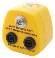 DESCO EUROPE / VERMASON J6103G Earth Bonding Plug, 3 x 10mm Studs, 1Mohm Resistor, EU Plug