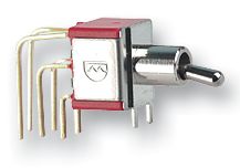MULTICOMP PRO 1MD1T2B4M7RE Toggle Switch, On-On, DPDT, Non Illuminated, 1M, Through Hole, 100 mA