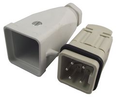 LAPP 10.4264+10.4310 Heavy Duty Connector, EPIC HBS Series, Cable Mount, Plug, 4 Contacts, 2 Rows, Pin