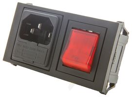 BULGIN LIMITED BZH01/Z0000/11 Un-Filtered IEC Power Entry Module, IEC C14, General Purpose, 10 A, 250 VAC, 2-Pole Switch