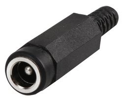 PRO POWER PPW01006 DC Power Connector, Receptacle, 500 mA, 2.1 mm, Cable Mount, Solder