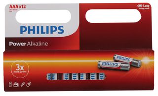 PHILIPS POWERLIFE AAA 12PK BATTERY POWER ALKALINE AAA 12PKPHILIPS
