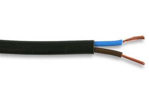 MULTICOMP PRO 3192Y-1MMBLK Multicore Cable, Flexible, Per M, Unscreened, 2 Core, 1 mm²