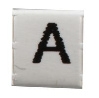 PRO POWER LHS3-1TW/A Wire Marker, Pre Printed Heat Shrinkable Sleeve, A, PO (Polyolefin), White, 5mm x 6mm, 3 mm