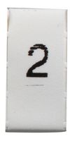 PRO POWER LHS6-2TW/2 Wire Marker, Pre Printed Heat Shrinkable Sleeve, 2, PO (Polyolefin), White, 5mm x 10mm, 6 mm