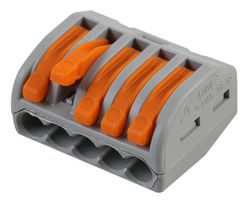 Wago 222-415 Terminal Block, Pluggable, 5Pos, 12Awg , Element14