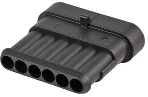 AMP - TE CONNECTIVITY 282108-1 Automotive Connector Housing, SUPERSEAL 1.5, Plug, 6 Ways, Superseal 1.5 Series Connectors