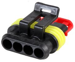 AMP - TE CONNECTIVITY 282088-1 Automotive Connector Housing, SUPERSEAL 1.5, Plug, 4 Ways, Superseal Socket Contacts