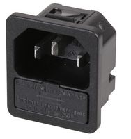 SCHURTER 6200.4310 Un-Filtered IEC Power Entry Module, IEC C14, General Purpose, 10 A, 250 VAC, 1-Pole Fuse Holder